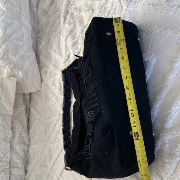 -Suede handbag with fringe by CZ Falconer . Bohemian style - Picture 4 of 10